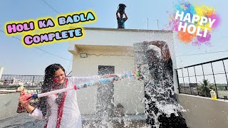 🤣Holi Prank On Papa Gone Right Le Liya Badla Grand Dhuliwandan Celebration wit Girls Bindass Kavya [upl. by Lil]