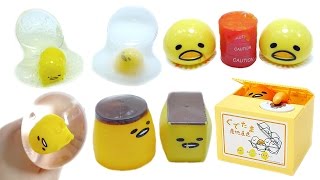 Gudetama Coin Bank Slime Squishy Squeeze Toy Compilation 3 [upl. by Eikcir]