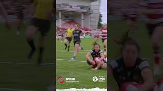 Just Pip Henry running FROM HER OWN HALF to score for GloucesterHartpury 🤌 allianzpwr rugby [upl. by Finbur227]