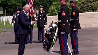 Biden visits American cemetery in France that Trump skipped  REUTERS [upl. by Anilem133]