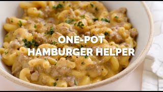 OnePot Hamburger Helper  The Defined Dish [upl. by Lednor303]