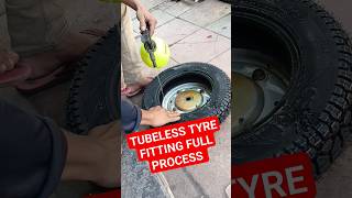 Tubeless Tyres fiting full process tubeless Tyres shortvideo smarttyres [upl. by Aihpledalihp319]