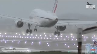 Crosswind landings at Heathrow Airport [upl. by Trelu]