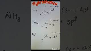 CH4 NH3H2O ka hybridization chemical bonding NEET 2024 day 1shorts [upl. by Ysle141]