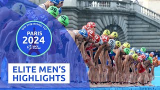 Highlights  2023 World Triathlon Olympic Triathlon Test Event Paris Elite Men [upl. by Bridwell]