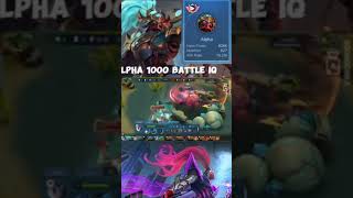 Alpha 1000 battle IQ  Mobile Legends Bang Bang [upl. by Illehs]