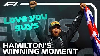 “It Means A Lotquot  The Moment Lewis Hamilton Clinched His RecordBreaking Win At Silverstone [upl. by Adachi]