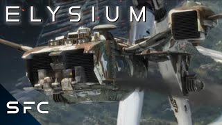 Elysium Bot Combat HD CLIP [upl. by Nallek]