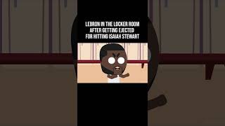 RDCworld1 Animated  LeBron In The Locker Room After Getting Ejected For Hitting Isaiah Stewart [upl. by Aiepoissac167]