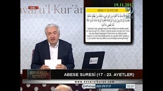 19112017 Abese Suresi 1723 Arası Ayetler  Prof Dr Mehmet OKUYAN – Envaru’l Kuran – Hilal TV [upl. by Lorianne]