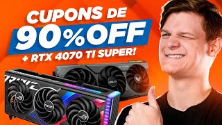 SUPER CUPONS de 90 OFF  RTX 4070 TI SUPER no KaBuM [upl. by Latsyrc]