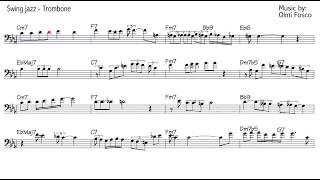 Trombone jazz Improvisation lesson  Beginner Level  quotNever Smilesquot  score [upl. by Urana]