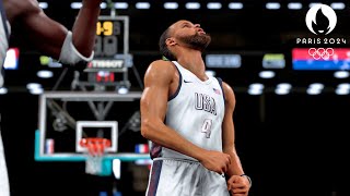 NBA 2K24 Live Simulation  USA vs Serbia FULL GAME  Olympic Mens Basketball SemiFinals [upl. by Asikal]