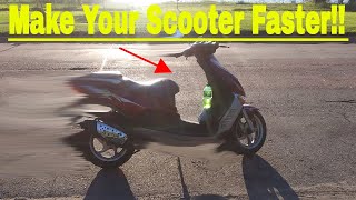 How to make your 49cc scooter go faster Unrestrict Derestrict it [upl. by Dorie]