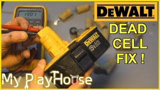 Repairing a dead 18 volt NIMH DeWalt Battery Pack  763 [upl. by Froehlich]