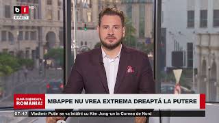 FRANȚA  MBAPPE NU VREA EXTREMA DREAPTĂ LA PUTEREȘtiri B1TV18 iunie 2024 [upl. by Ellemrac]