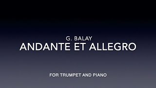 Andante et Allegro  GBalay  Trumpet PlayAlong [upl. by Haym454]