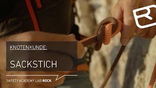 Sackstich Anleitung Knotenkunde Alpinklettern  Tutorial 1343  LAB ROCK [upl. by Jun]