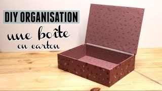 DIY une jolie boîte en carton avec couvercle [upl. by Aynahs]