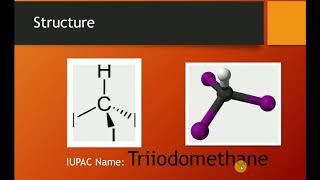 Structure and uses of Iodoform POC 1 Triiodomethane [upl. by Rehotsirhc14]