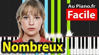 Angèle Nombreux Piano Tuto Facile Karaoké Paroles [upl. by Oiligriv]