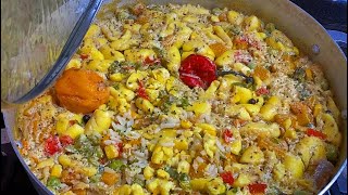 Seasoned Rice with Ackee amp Saltfish Jamaican Style Simmers in Coconut Milk [upl. by Ennaed625]