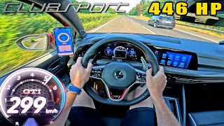 446HP VW Golf MK8 GTi CLUBSPORT  TOP SPEED on AUTOBAHN [upl. by Friedlander296]