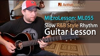 A short sweet minor key rhythm on guitar  Laid back RampB style  Minor Key Guitar Lesson  ML055 [upl. by Retniw291]