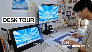 Digital Artist Studio Desk Tour 2024 [upl. by Bonis]