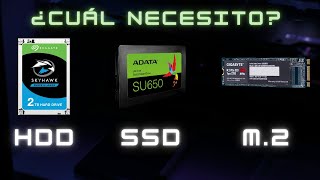 HDD vs SSD vs M2  ¿Cuál es el mejor [upl. by Townsend]