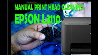 MANUAL PRINTER HEAD CLEANING ON EPSON L3110 [upl. by Alla]