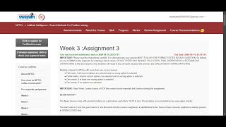 NPTEL Artificial Intelligence  Search Methods For Problem solving Week 3 Assignment 3  AI [upl. by Allys441]