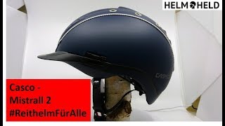 Casco Reithelm  Mistrall 2  Farbe marine  360° [upl. by Erihppas]