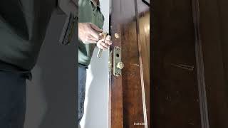 Changing a cylinder lock in a mortise lock set [upl. by Ignatzia]