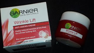 Garnier Wrinkle Lift Anti Ageing Cream Review Hindi [upl. by Tnias94]