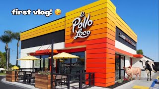 first vlog at el pollo loco 😎  pls support us we’re new 🤷‍♂️ [upl. by Damalus711]