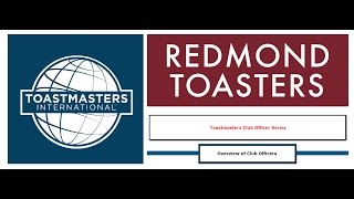 Toastmaster Club Officer Roles Overview [upl. by Bigelow]