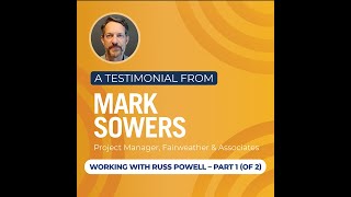 Mark Sowers  video testimonial 1 [upl. by Yriek]