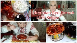 Ukrainian Borsch Lent Recipe  Ukrainian Cuisine For Christmas Lent [upl. by Nesnej]