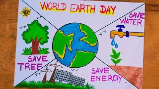 Earth Day Drawingsave Earth compilation Drawing world Earth Day Drawing a [upl. by Viridi]