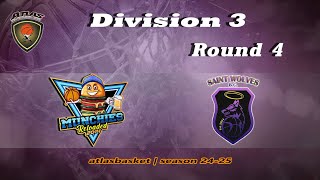 Atlasbasket  Div 3Round 4  MUNCHIES RELOADED vs SAINT WOLVES [upl. by Ertnod]