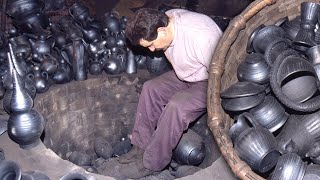 CERÁMICA NEGRA artesana Preparación del barro y elaboración de piezas en horno de leña  Documental [upl. by Bamberger]