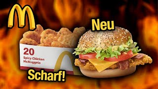 McDonald Ich teste alle NEUEN Scharfen Produkte  McCrispy Spicy Spicy Nuggets Spicy Sauce [upl. by Leamiba74]