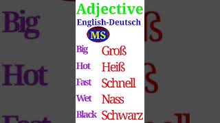 adjective wordsAdjektiv Wörter [upl. by Yeleek359]