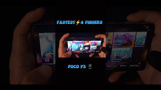 Fastest mobile player Handcam 🔥 4 finger Hud 🗿Poco F3 📱 MrToxic shorts [upl. by Auhel]