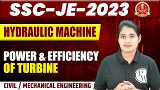 SSC JE 2023  Hydraulic Machine  POWER amp EFFICIENCY OF TURBINE  SSC JE SERIES [upl. by Nemra626]