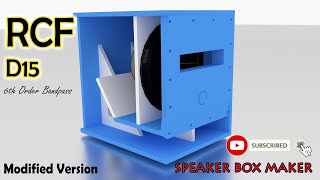 RCF D15 Modified Version 2024 6th Order Bandpass Full Plan  Subwoofer  Loudspeaker [upl. by Tager378]