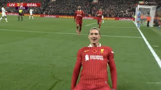 Darwin Núñez Goal Liverpool Vs Aston Villa 10 All Goals Analysis amp Extended Highlights [upl. by Niknar]