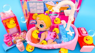 Unboxing Cute Baby Doll Bathtub Toy Set  Safe BatteryOperated amp Fun Automatic Playset for Kids [upl. by Nesyt]