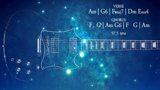 Space Rock Ballad Guitar Backing Track A Minor Jam [upl. by Suiratnod]